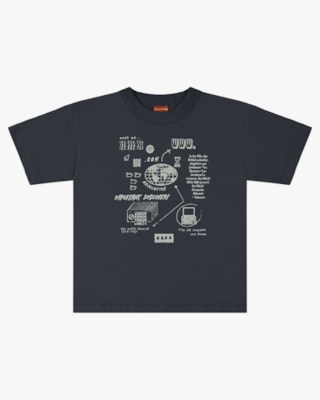 Camiseta Oversize Juvenil em Meia Malha com Estampa - BaseD - Preto