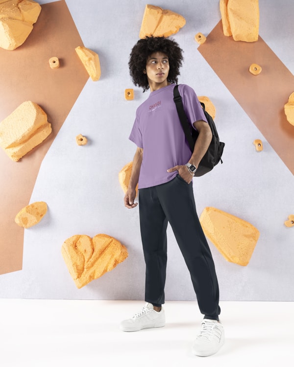 Camiseta Oversize Juvenil Masculina com Recorte e Estampa - BaseD - Sinfonia