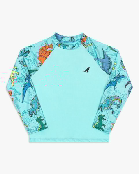 Camiseta Praia Infantil Menino com Manga Estampada - ReiRex - Paraiso