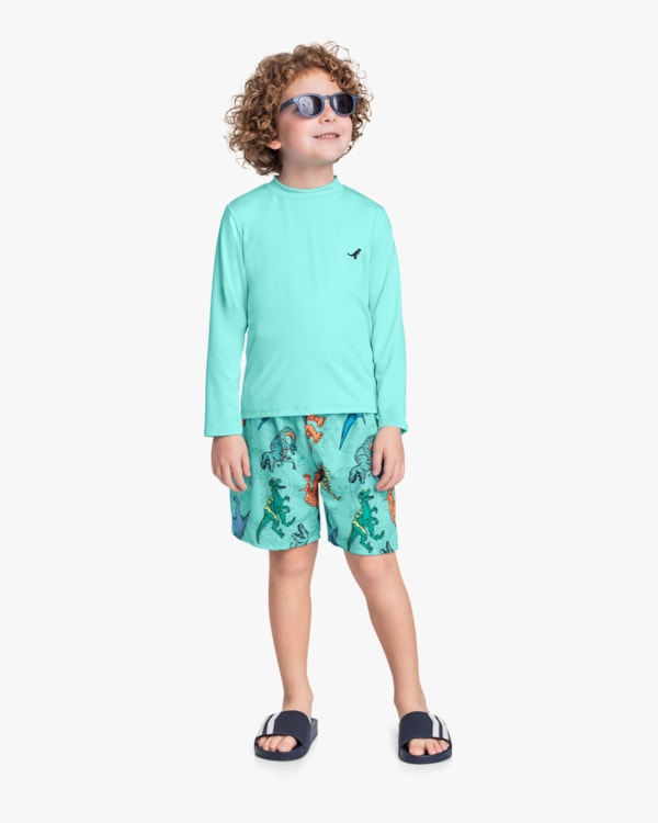 Camiseta Praia Infantil Menino com Proteção UV - ReiRex - Paraiso