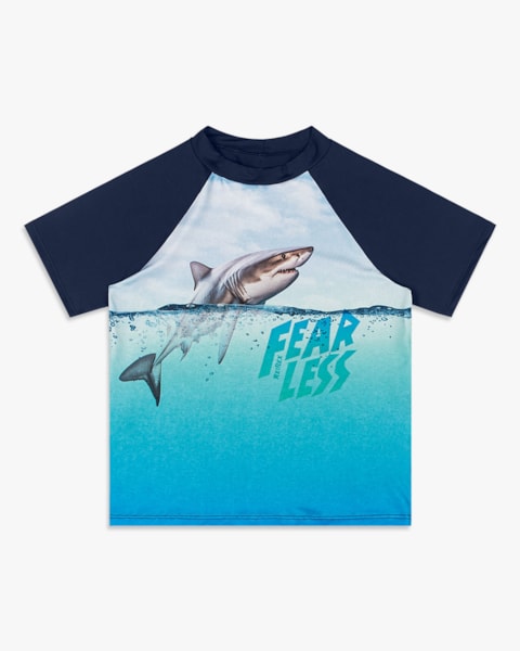 Camiseta Praia Infantil Menino Manga Curta com Estampa - ReiRex - Oxford