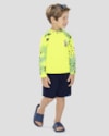 Camiseta Praia Infantil Menino UV 50+ com Qr Code ReiRex Amarelo-af7c17ae-8bab-41ce-a28d-54dc4760b43f