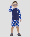 Camiseta Praia Infantil Menino UV 50+ com Qr Code ReiRex Azul-6d2e2962-69c8-4465-ba3e-56563b5d2d8d