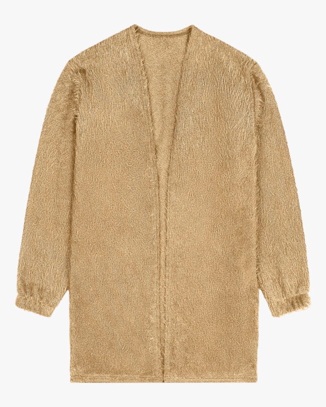 Cardigan Alongado em Tricô Cereja Rosa Bege-d8c6de7a-e8aa-40a9-9825-6e5eedf19beb