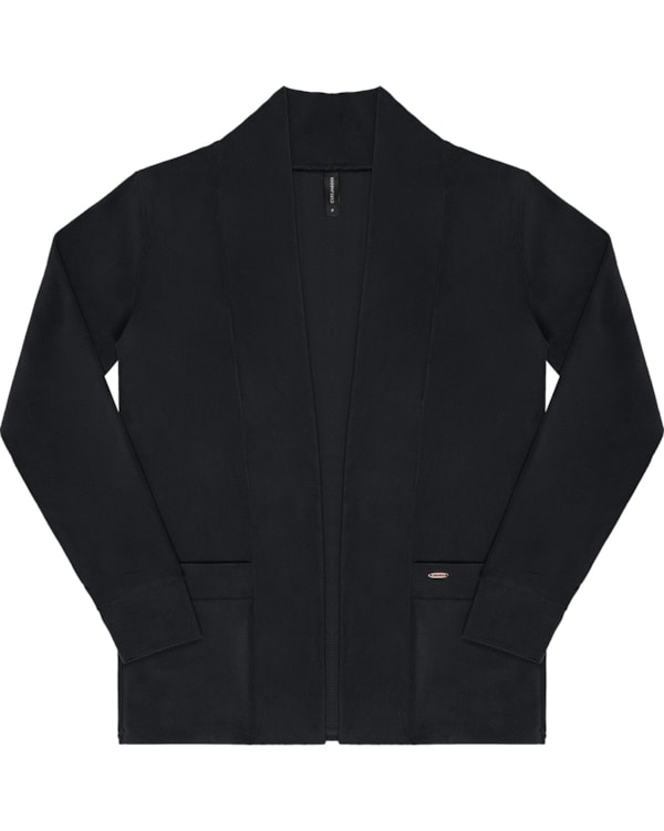 Cardigan Aveludado Feminino Cereja Rosa Alongado