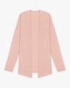 Cardigan Básico Feminino em Ribana Canelada - Cereja Rosa - Nude-87198e70-71b2-4a30-8095-9643c1b93899