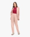 Cardigan Básico Feminino em Ribana Canelada - Cereja Rosa - Nude-130ae769-057b-42af-8de5-b53880c0f21e