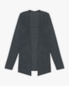 Cardigan Básico Feminino em Ribana Canelada - Dark Mescla-7b8ca2ff-1aa9-4abc-80ad-77d2e160420d
