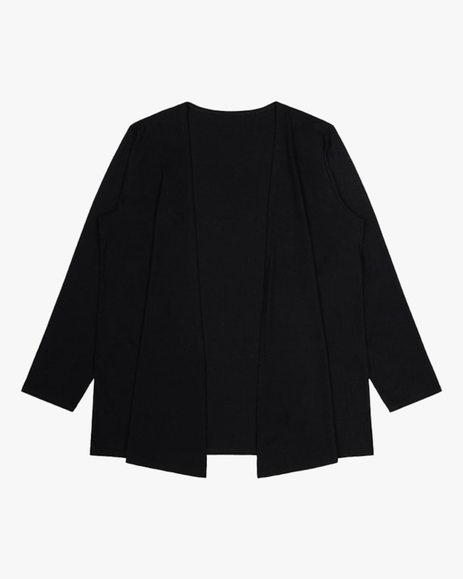 Cardigan Básico Plus Size em Canelado Cereja Rosa Preto-f7f0dd9a-9c10-4acf-aa49-3f1909aae0c5