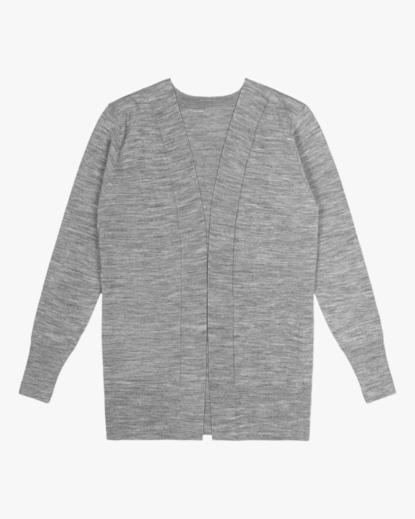 Cardigan em Tricô Cereja Rosa Mescla