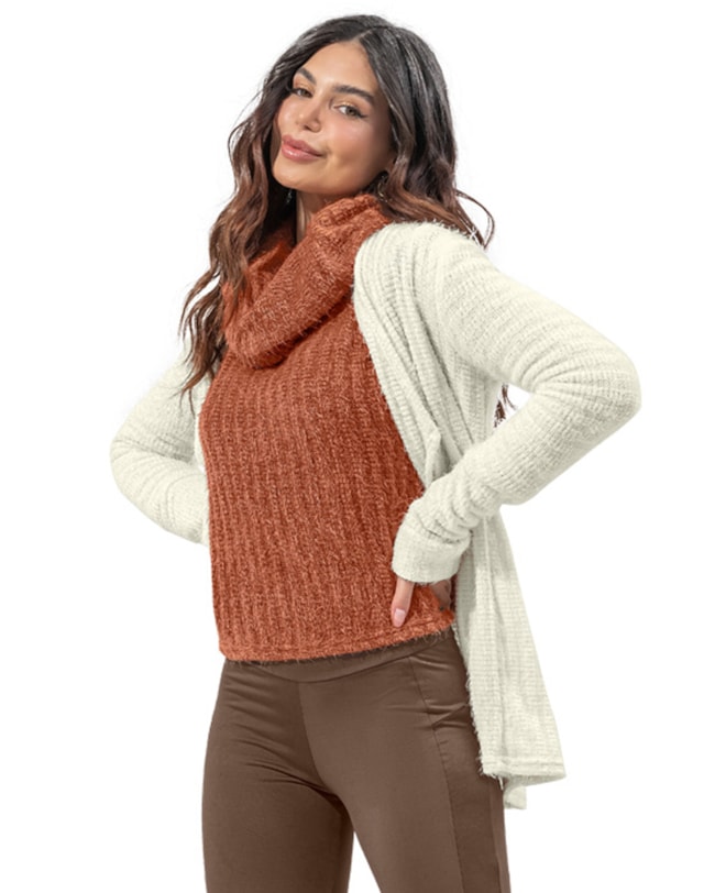 Cardigan Feminino Cereja Rosa Tricot Aveludado-e4dec0ef-2659-423d-b9d6-843865198746