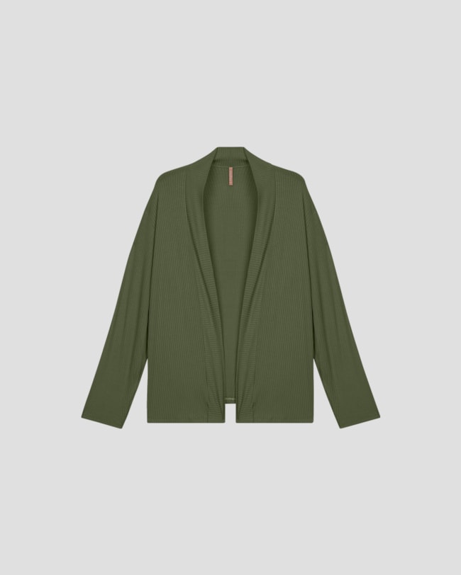 Cardigan Feminino Plus Size em Viscose Canelada - Cereja Rosa - Verde-2aeb87bb-30a8-40cc-9341-8abdbaa593a9