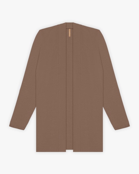 Cardigan Plus Size em Malha Crepe com Bolso - Cereja Rosa - Macchiato