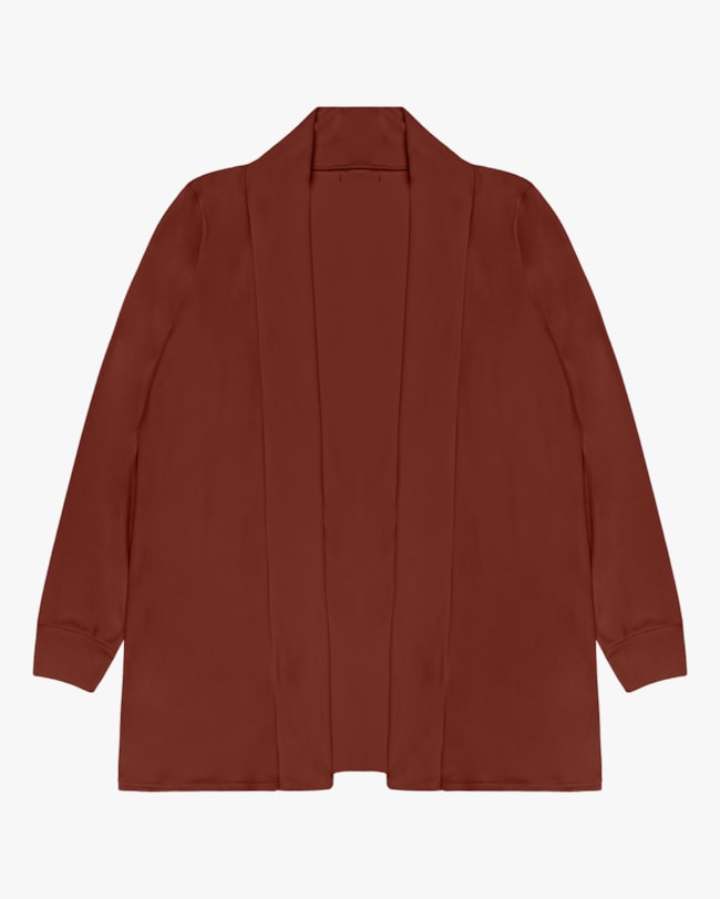 Cardigan Plus Size em Pelo Aveludado Cereja Rosa Ferrugem-c250450c-da6f-4a75-8693-f396971aecfd