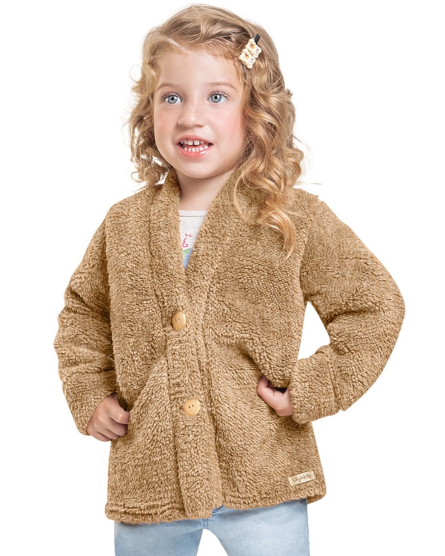 Casaco Bebê Menina Kely Kety Pelúcia-bd38b639-6bfa-4df9-9991-e5844696232b
