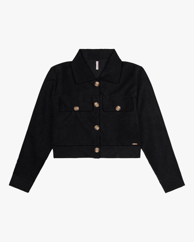 Casaco Feminino em Tecido Veludo Cereja Rosa Preto-3d5f19a6-975a-48fd-ad20-a699b9149362