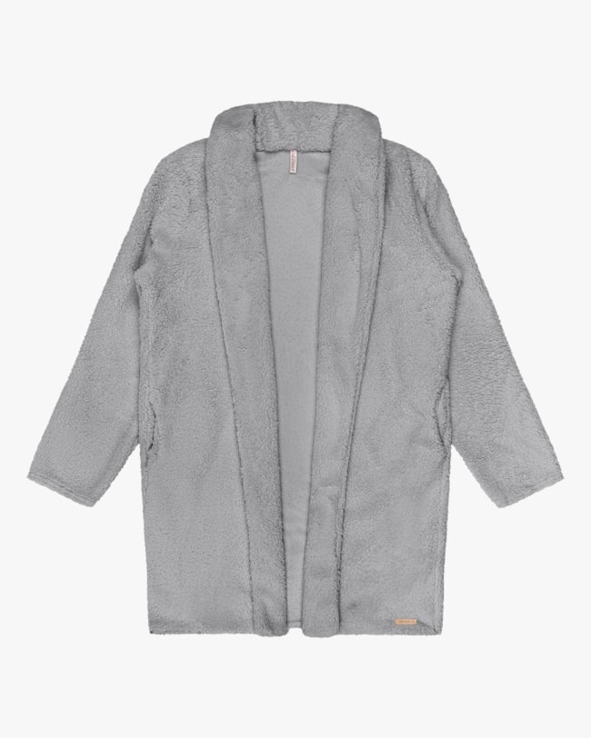 Casaco Feminino Plus Size em Pelo Teddy Cereja Rosa Grey-921d5c09-6073-478a-a77e-b15ed7d2a8fb