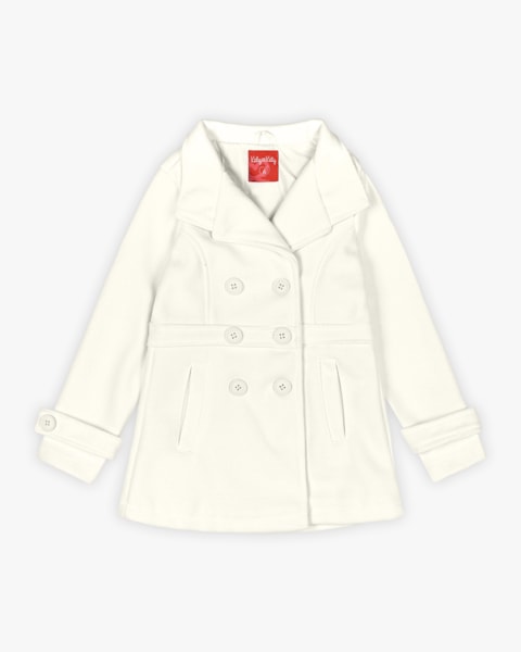 Casaco Lã Batida Infantil Menina Kely Kety - Branco