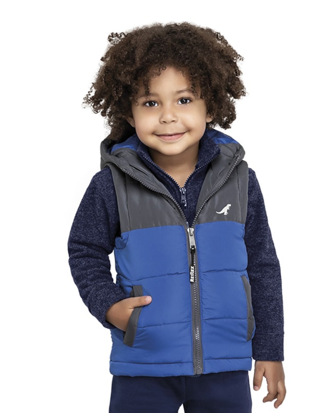 Colete Puffer Menino ReiRex Forrado- DARK MESCLA-09d7d73c-23cc-4c55-b57f-fd7eb845601e