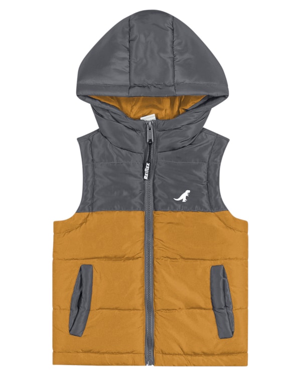 Colete Puffer Menino ReiRex Forrado- DARK MESCLA