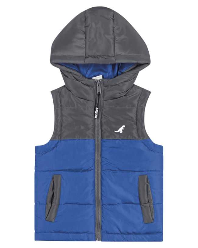 Colete Puffer Menino ReiRex Forrado- DARK MESCLA-42211862-7eea-4f26-b1e0-37a1ef30eab0