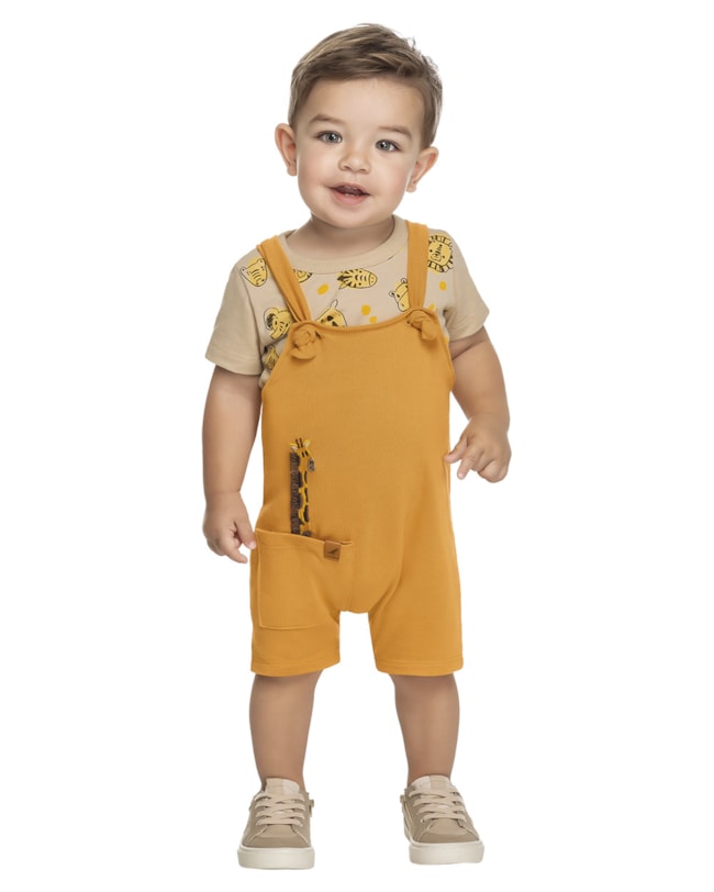 Conjunto Bebê Camiseta  e Jardinheira Menino ReiRex-d5d98ba8-60a5-4183-b400-a256312ed230