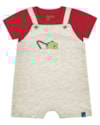 Conjunto Bebê Jadinheira e Camiseta Dino Menino ReiRex Tomato-0331a1b6-6e71-4824-920e-62e889ae0aab