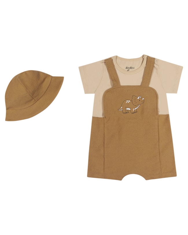 Conjunto Bebê Maquinho com Chapéu Menino ReiRex-d820ff8b-a106-4569-b9a2-cbe7403c8e52