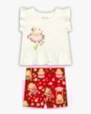 Conjunto Bebê Menina Blusa e Bermuda com Estampa - Kely Kety - Natural-f6c21e7a-fe3b-41f7-a5ef-2584b805fc3b