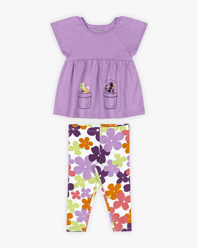 Conjunto Bebê Menina Blusa e Legging Estampada - Kely Kety - Sinfonia-d1cf4dae-f7d6-4c2f-ac3c-499067fd13a0