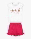 Conjunto Bebê Menina Blusa e Shorts - Kely Kety - Branco-a6bb08cd-54c4-4264-a4c0-2a19a2a58363