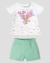 Conjunto Bebê Menina Blusa e Shorts Kely Kety Branco-cd40f758-f8f7-472e-9799-bdd406afa13a