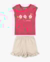 Conjunto Bebê Menina Blusa e Shorts - Kely Kety - Rosa-a92e44e3-e656-4dd2-82eb-bb39fcf79ea8