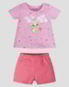 Conjunto Bebê Menina Blusa e Shorts Kely Kety Rosa-3f61634a-dbbe-4a6d-8ba1-a470d3b0f256