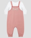 Conjunto Bebê Menina Blusa Manga Longa e Jardineira - Kely Kety - Rosa-bd6b754f-cb72-47a9-b51f-017efa72bc65
