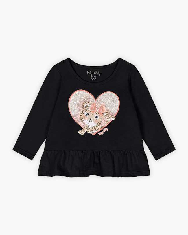Conjunto Bebê Menina Blusa Manga Longa e Legging - Kely Kety - Preto-03ca0c3b-f6ea-4c28-b455-f4625f31cd5b