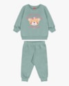 Conjunto Bebê Menina Blusão com Estampa e Calça - Kely Kety - Verde-63a2a009-dc42-4958-9d47-c94d79486879