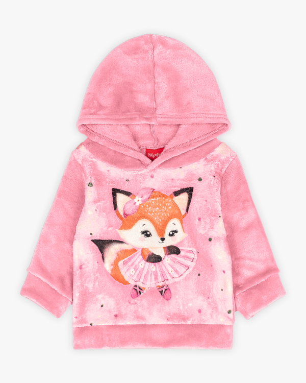 Conjunto Bebê Menina Blusão e Calça em Pelúcia - Kely Kety - Rosa