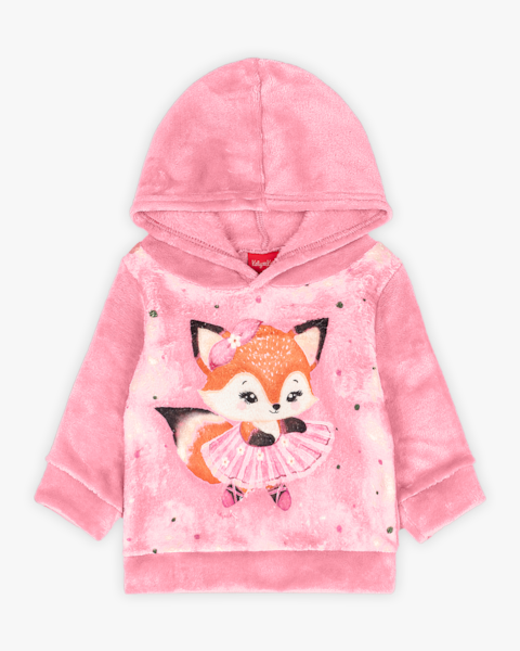 Conjunto Bebê Menina Blusão e Calça em Pelúcia - Kely Kety - Rosa