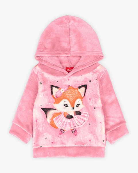 Conjunto Bebê Menina Blusão e Calça em Pelúcia - Kely Kety - Rosa