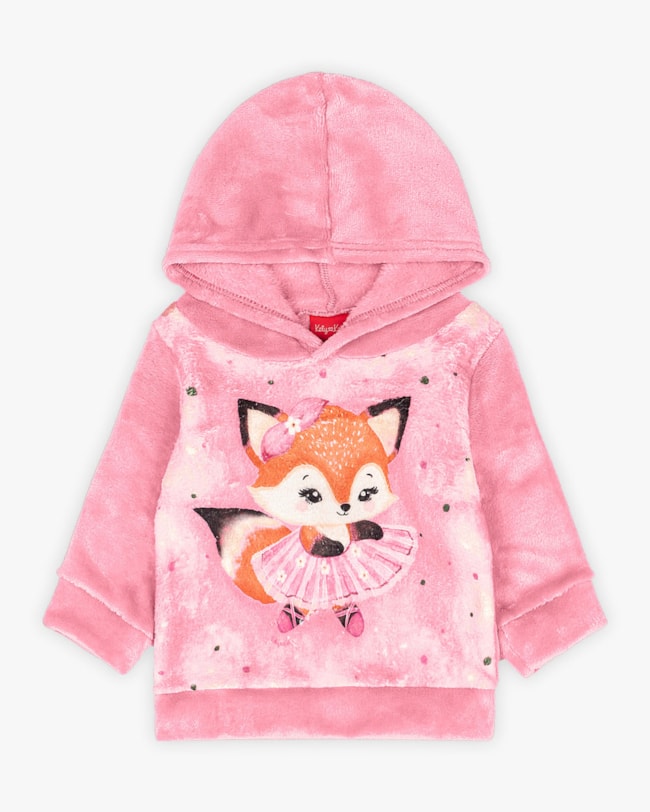 Conjunto Bebê Menina Blusão e Calça em Pelúcia - Kely Kety - Rosa-9859323f-f463-4d0a-b290-e43f08912480