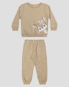 Conjunto Bebê Menina Blusão e Calça Estampado - Kely Kety - Bege-3b9d34d3-cfe0-45c9-9559-ab10755d411e