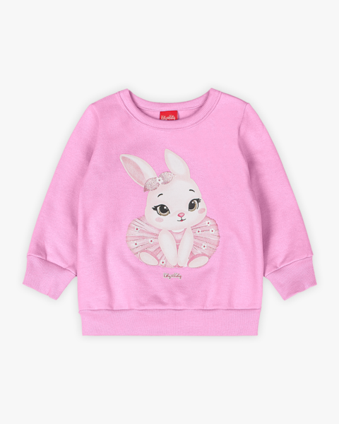 Conjunto Bebê Menina Blusão e Legging Estampa Coelhinho - Kely Kety - Rosa