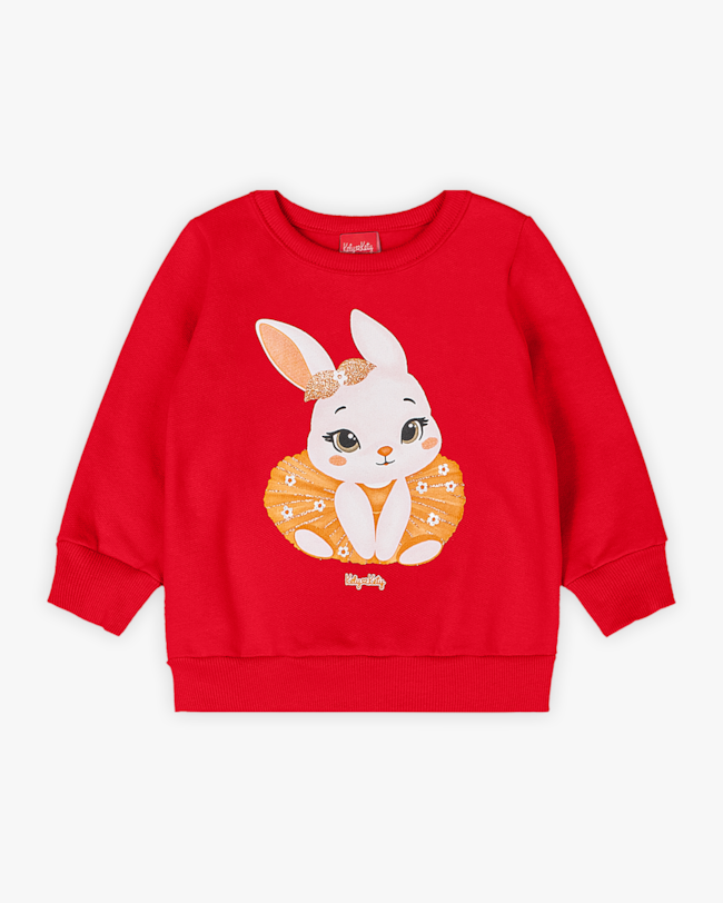 Conjunto Bebê Menina Blusão e Legging Estampa Coelhinho - Kely Kety - Vermelho-c5e66ef5-ff32-4dcf-973e-145ea7f1e4d9