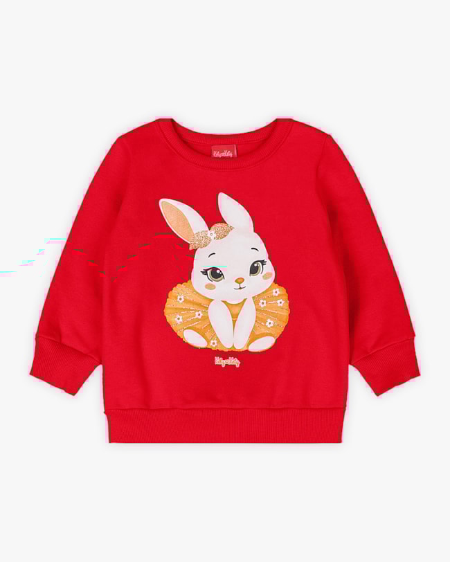 Conjunto Bebê Menina Blusão e Legging Estampa Coelhinho - Kely Kety - Vermelho-9f73b98f-ec8c-4fcd-b37c-179b3595cf58