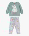 Conjunto Bebê Menina Blusão e Legging Estampa Coelinho - Kely Kety - Verde-56deddf7-db39-4fdf-8a0a-73125a76e9d2
