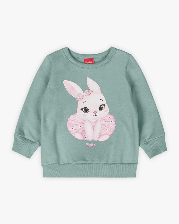 Conjunto Bebê Menina Blusão e Legging Estampa Coelinho - Kely Kety - Verde