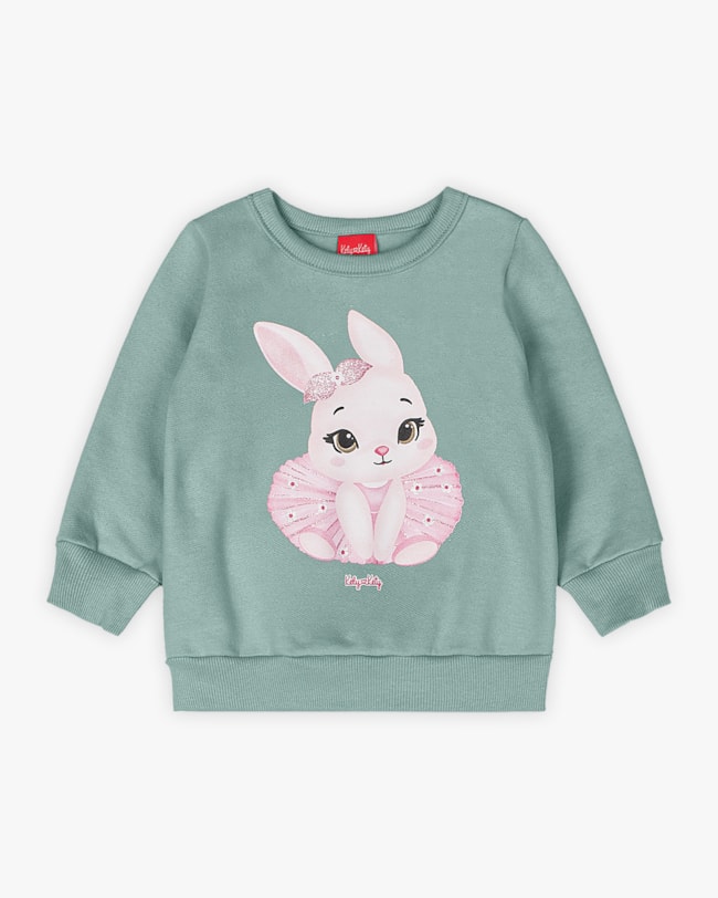 Conjunto Bebê Menina Blusão e Legging Estampa Coelinho - Kely Kety - Verde-52a47e87-58e5-462e-8822-8f270115d6c9