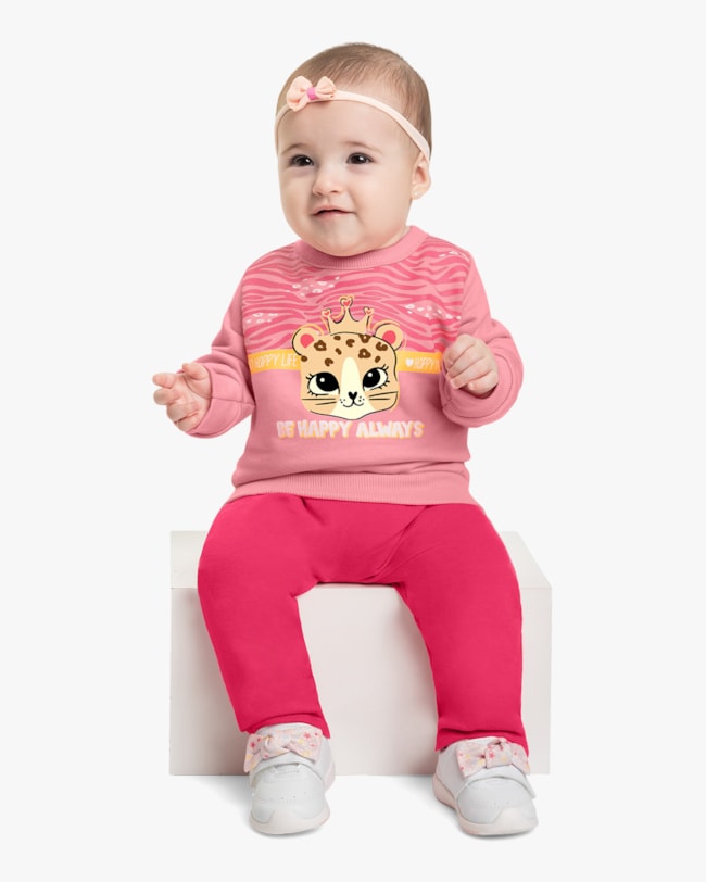 Conjunto Bebê Menina Blusão e Legging Kely Kety - Rosa-a8074fbc-92f0-48c5-a468-1eb40cc25b8e