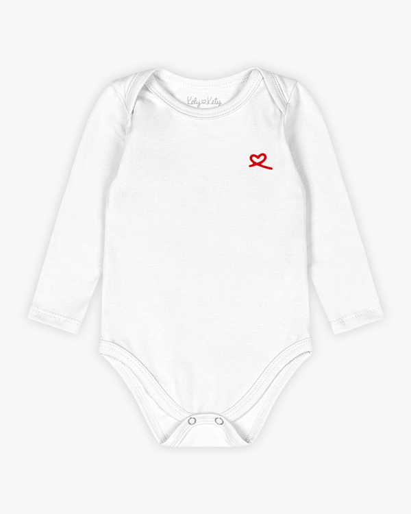 Conjunto Bebê Menina Body e Calça Estampada - Kely Kety - Branco